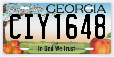 GA license plate CIY1648