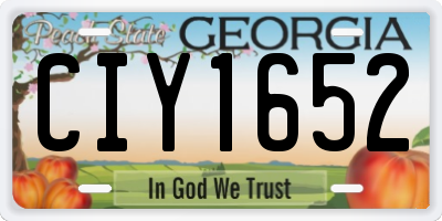 GA license plate CIY1652