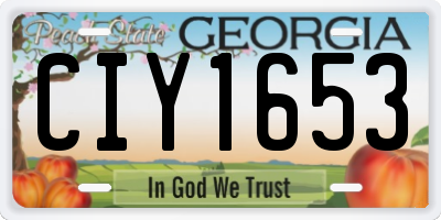 GA license plate CIY1653