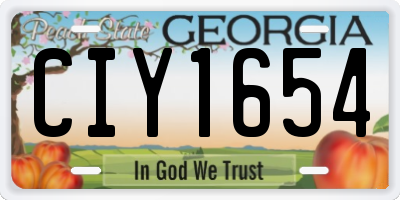 GA license plate CIY1654