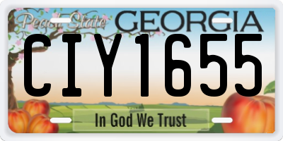 GA license plate CIY1655