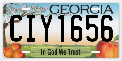 GA license plate CIY1656