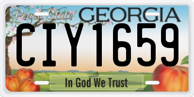 GA license plate CIY1659