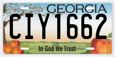 GA license plate CIY1662
