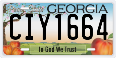 GA license plate CIY1664
