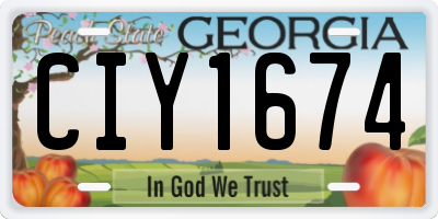 GA license plate CIY1674