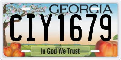 GA license plate CIY1679