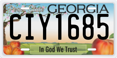 GA license plate CIY1685
