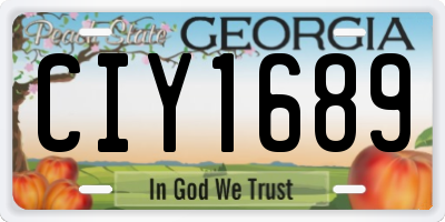 GA license plate CIY1689