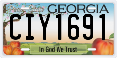GA license plate CIY1691