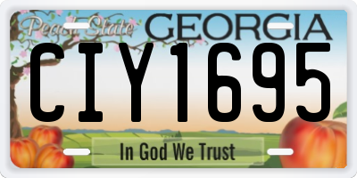 GA license plate CIY1695