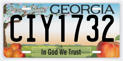 GA license plate CIY1732