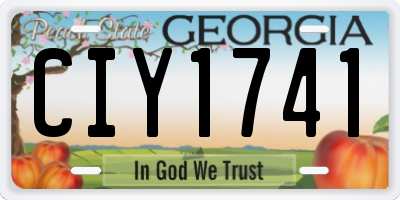 GA license plate CIY1741