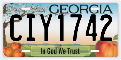 GA license plate CIY1742