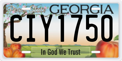 GA license plate CIY1750