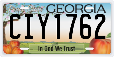 GA license plate CIY1762