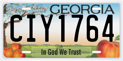 GA license plate CIY1764