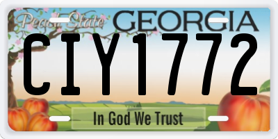 GA license plate CIY1772