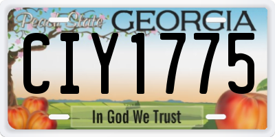 GA license plate CIY1775