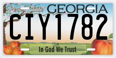 GA license plate CIY1782