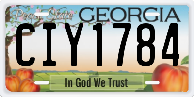 GA license plate CIY1784