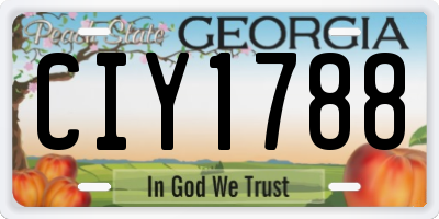 GA license plate CIY1788