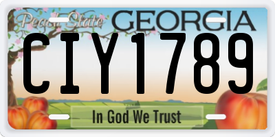 GA license plate CIY1789