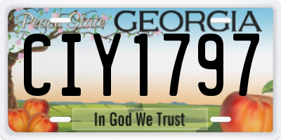 GA license plate CIY1797