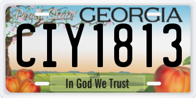GA license plate CIY1813