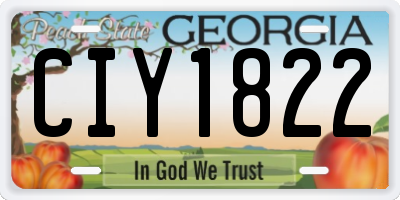 GA license plate CIY1822