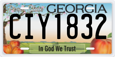 GA license plate CIY1832