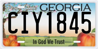 GA license plate CIY1845