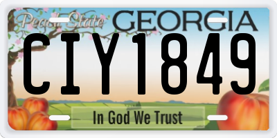 GA license plate CIY1849