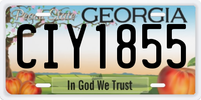 GA license plate CIY1855