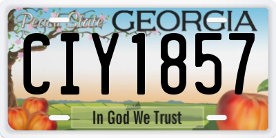 GA license plate CIY1857