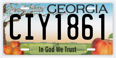 GA license plate CIY1861