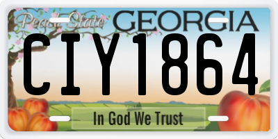 GA license plate CIY1864