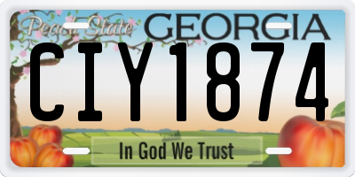 GA license plate CIY1874