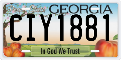 GA license plate CIY1881