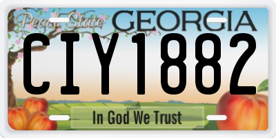GA license plate CIY1882