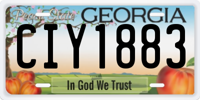 GA license plate CIY1883