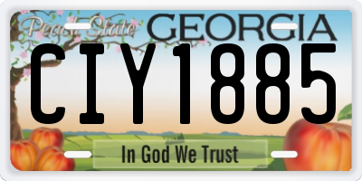GA license plate CIY1885