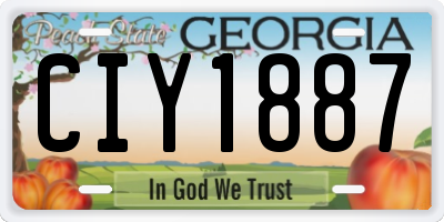 GA license plate CIY1887