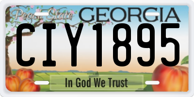 GA license plate CIY1895