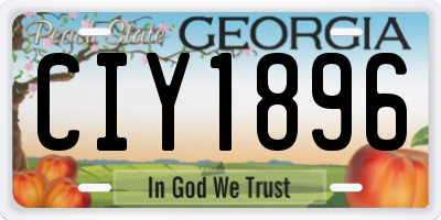 GA license plate CIY1896