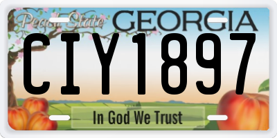 GA license plate CIY1897
