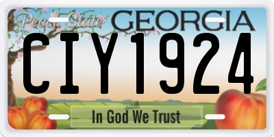GA license plate CIY1924