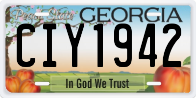 GA license plate CIY1942