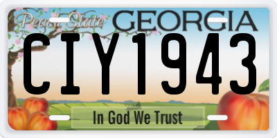 GA license plate CIY1943