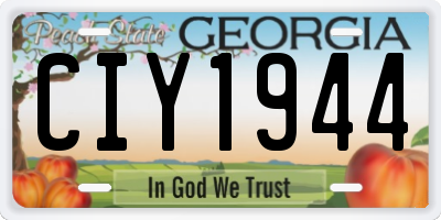 GA license plate CIY1944